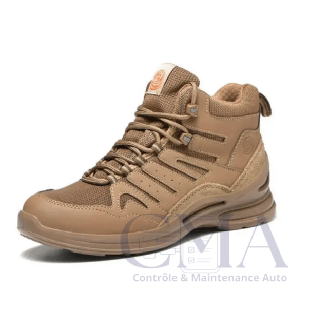Chaussures de Sécurité Montante Marron : Confort et Protection Robuste