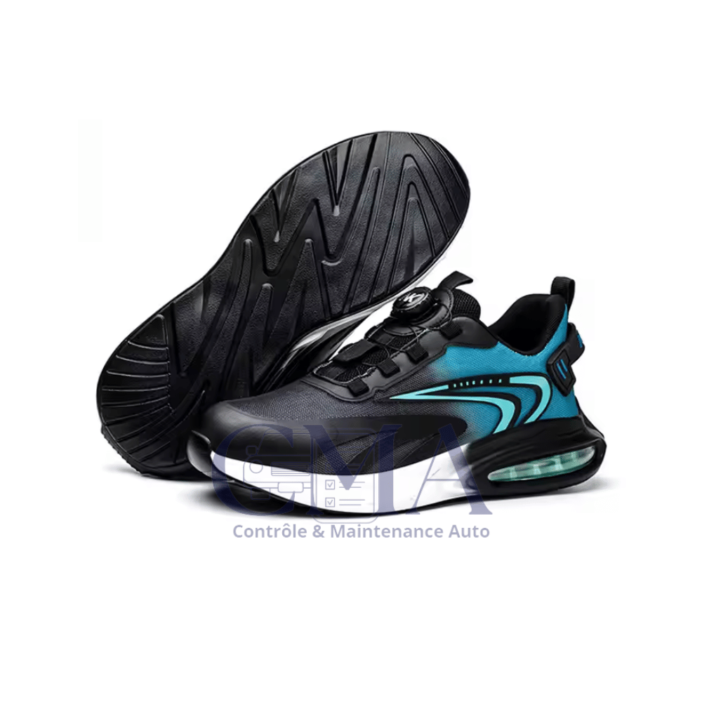 Black and Blue Sport Safety Shoes: Comfort and Style for Technicians and Sales Professionals