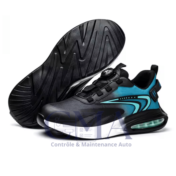 Black and Blue Sport Safety Shoes: Comfort and Style for Technicians and Sales Professionals